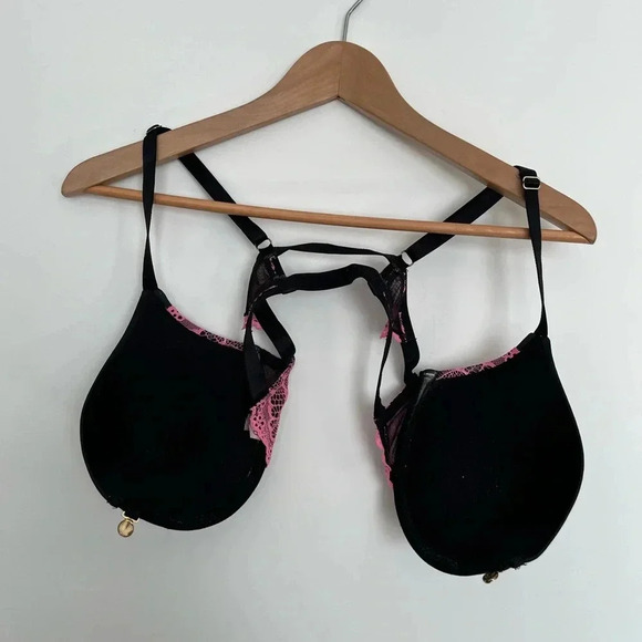 La  senza Black and pink front attach magnet bra size 36D - Picture 4 of 7